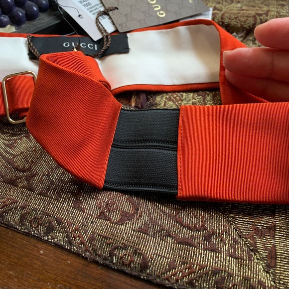 SALE🔥Authentic GUCCI wool/Silk stretchable buckle belt - Picture 4 of 8